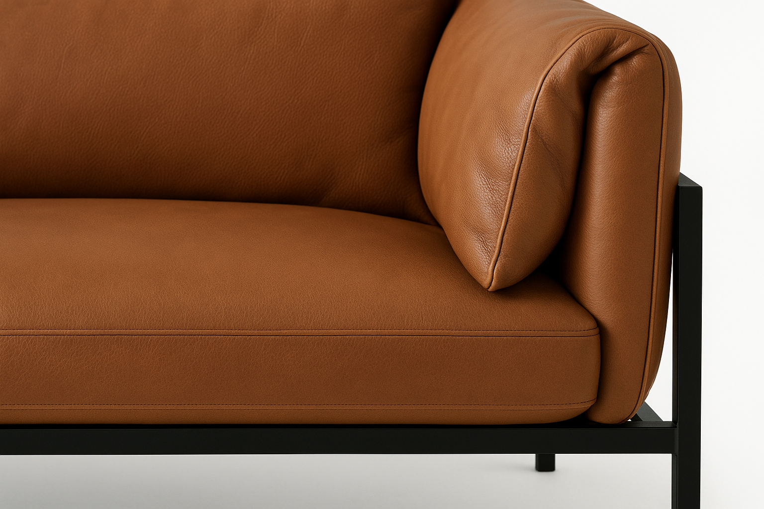 Isla Leather Sofa - Detail View