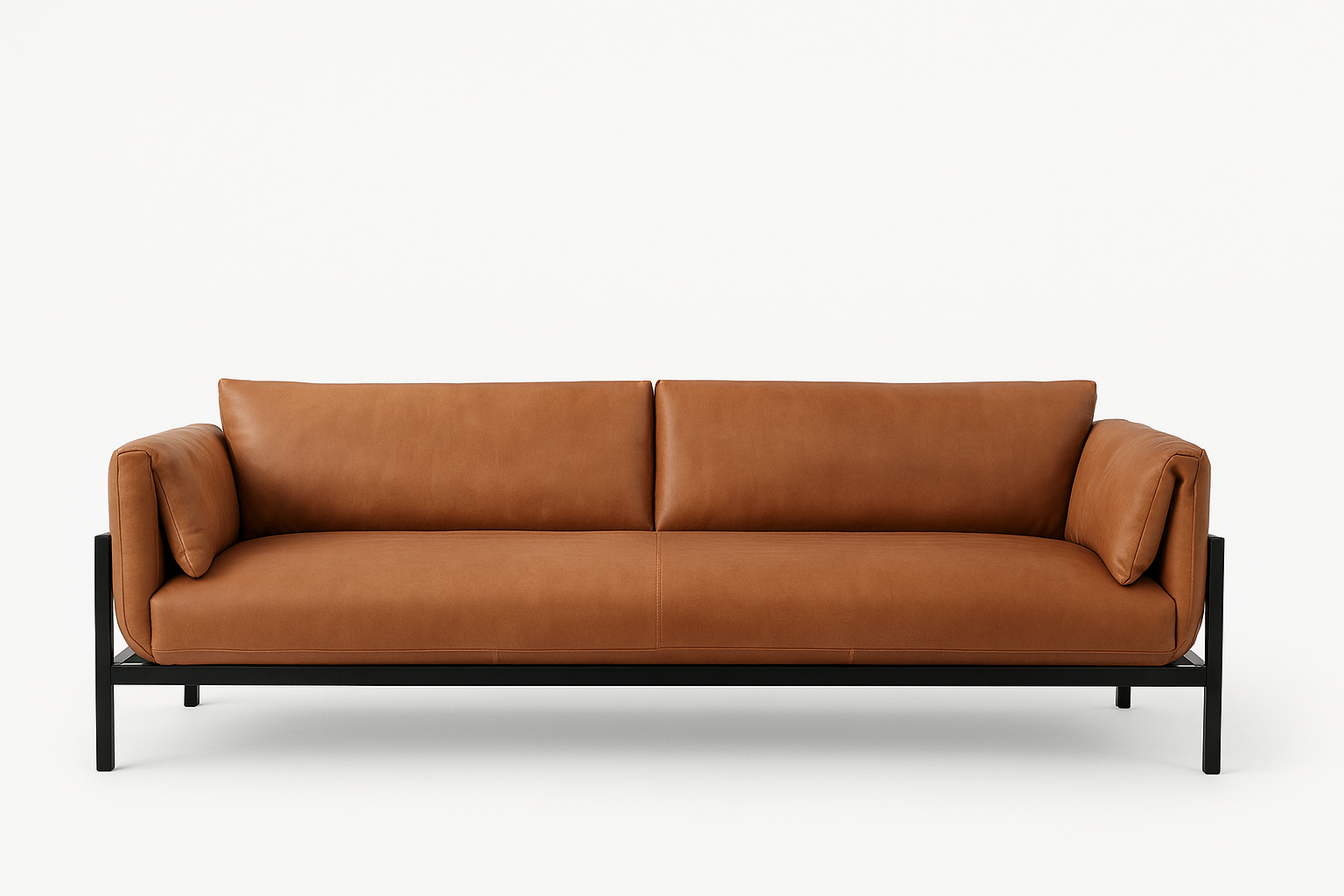 Isla Leather Sofa - Front View