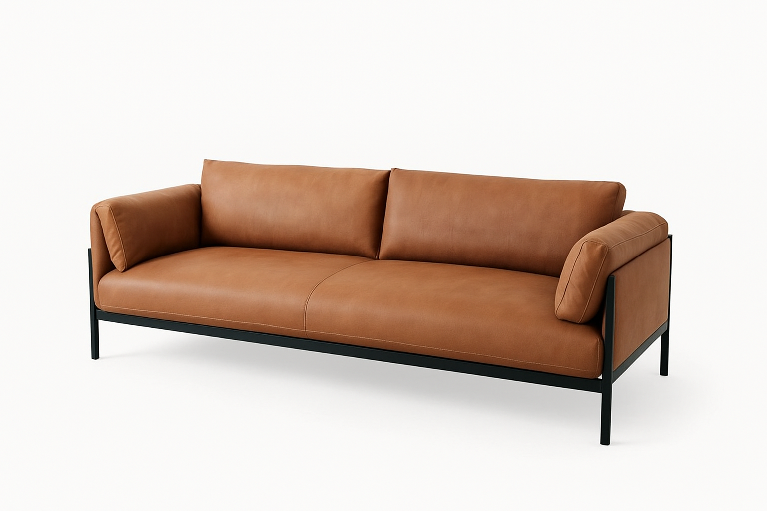 Isla Leather Sofa - Perspective View