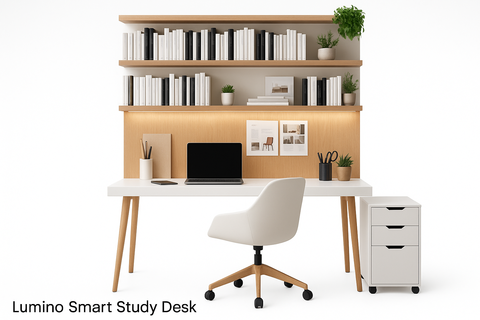 Lumino Smart Study Desk - Front View