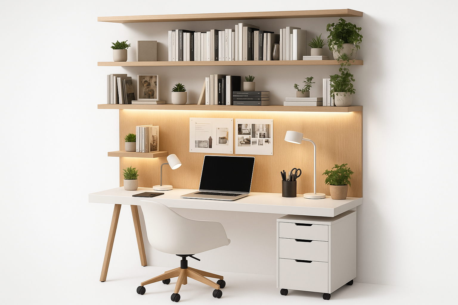 Lumino Smart Study Desk - Perspective View