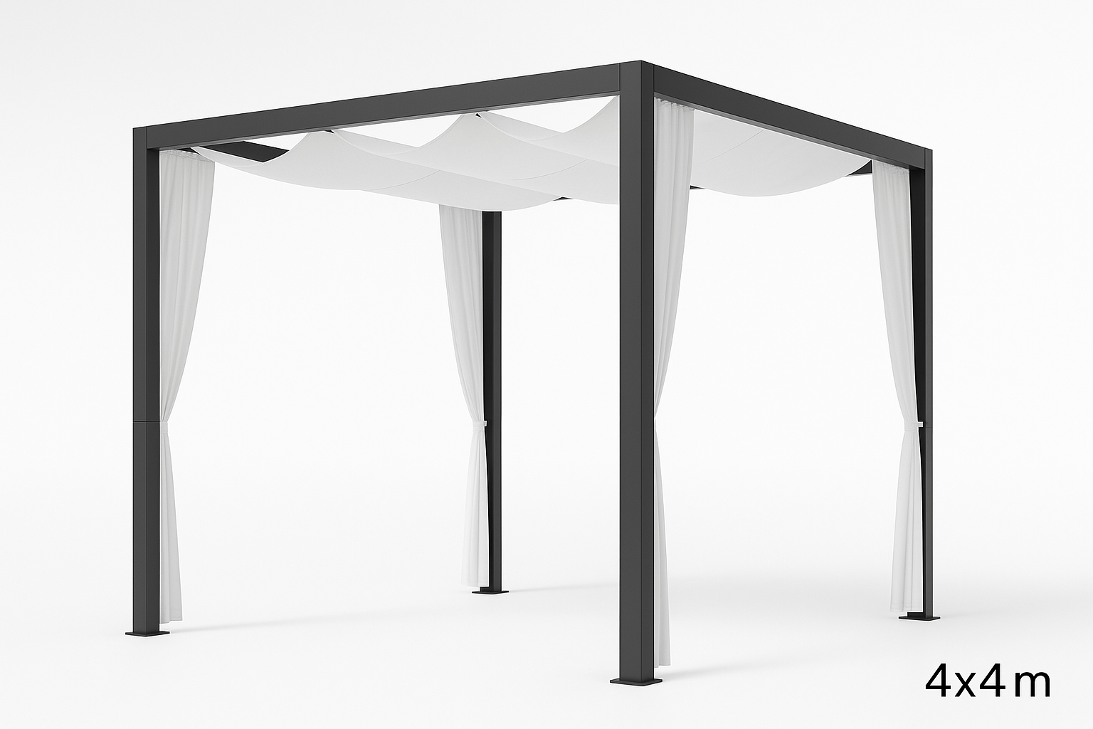 Luna 4x4m Standard Pergola - Perspective View