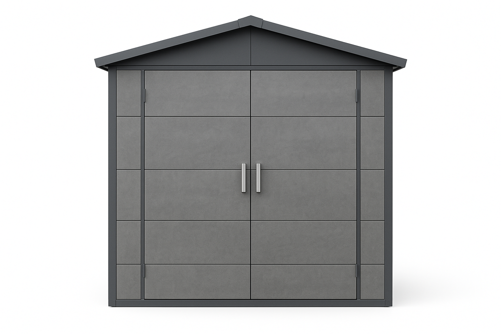 Luna Cement Board Storage Shed 3x2m - Front View