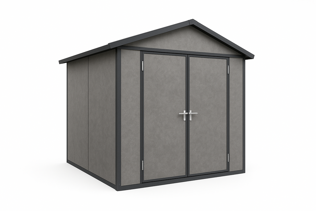 Luna Cement Board Storage Shed 3x2m - Side View