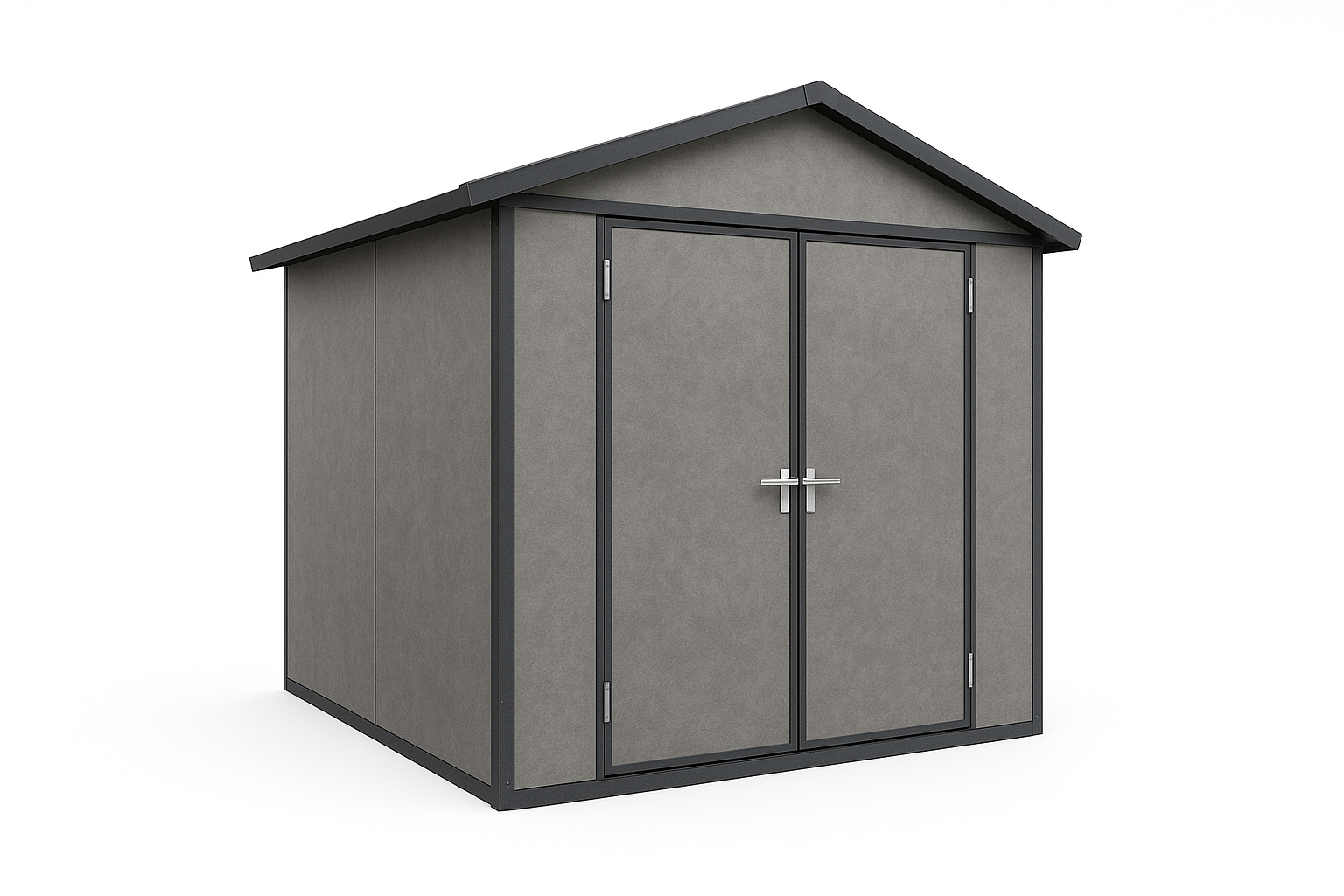 Luna Cement Board Storage Shed 3x2m - Side View