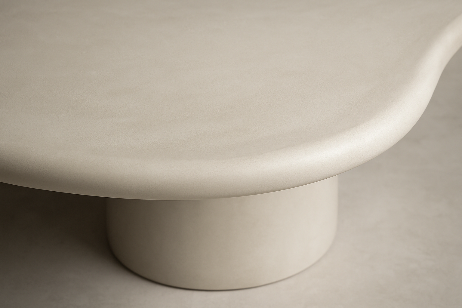 Luna Regalia Micro Cement Dining Table - Micro Cement Detail