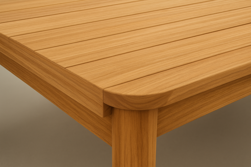 Luna Teak 6-Seater Table - Detail View