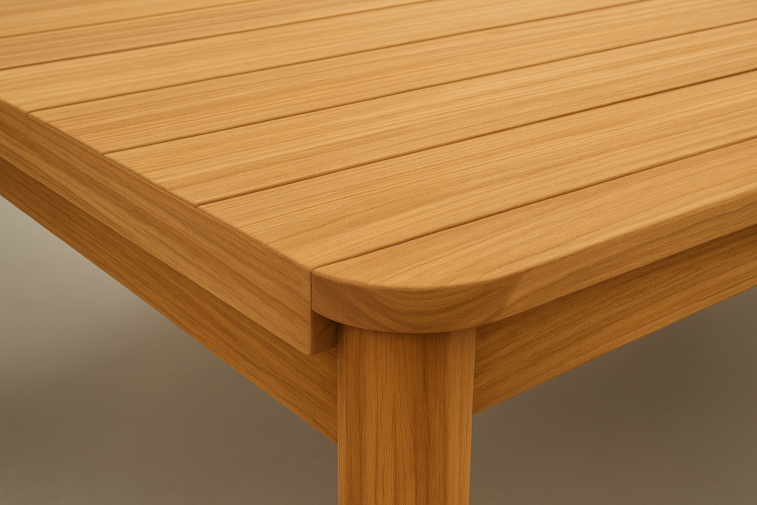 Luna Teak 6-Seater Table - Detail View