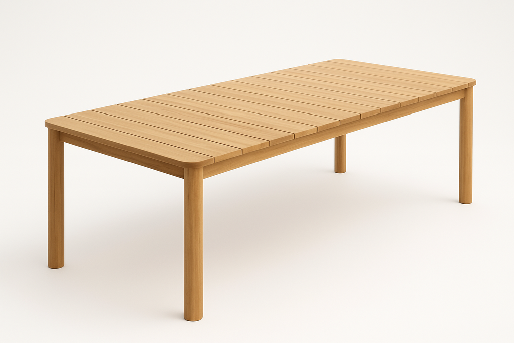 Luna Teak 6-Seater Table - Full View