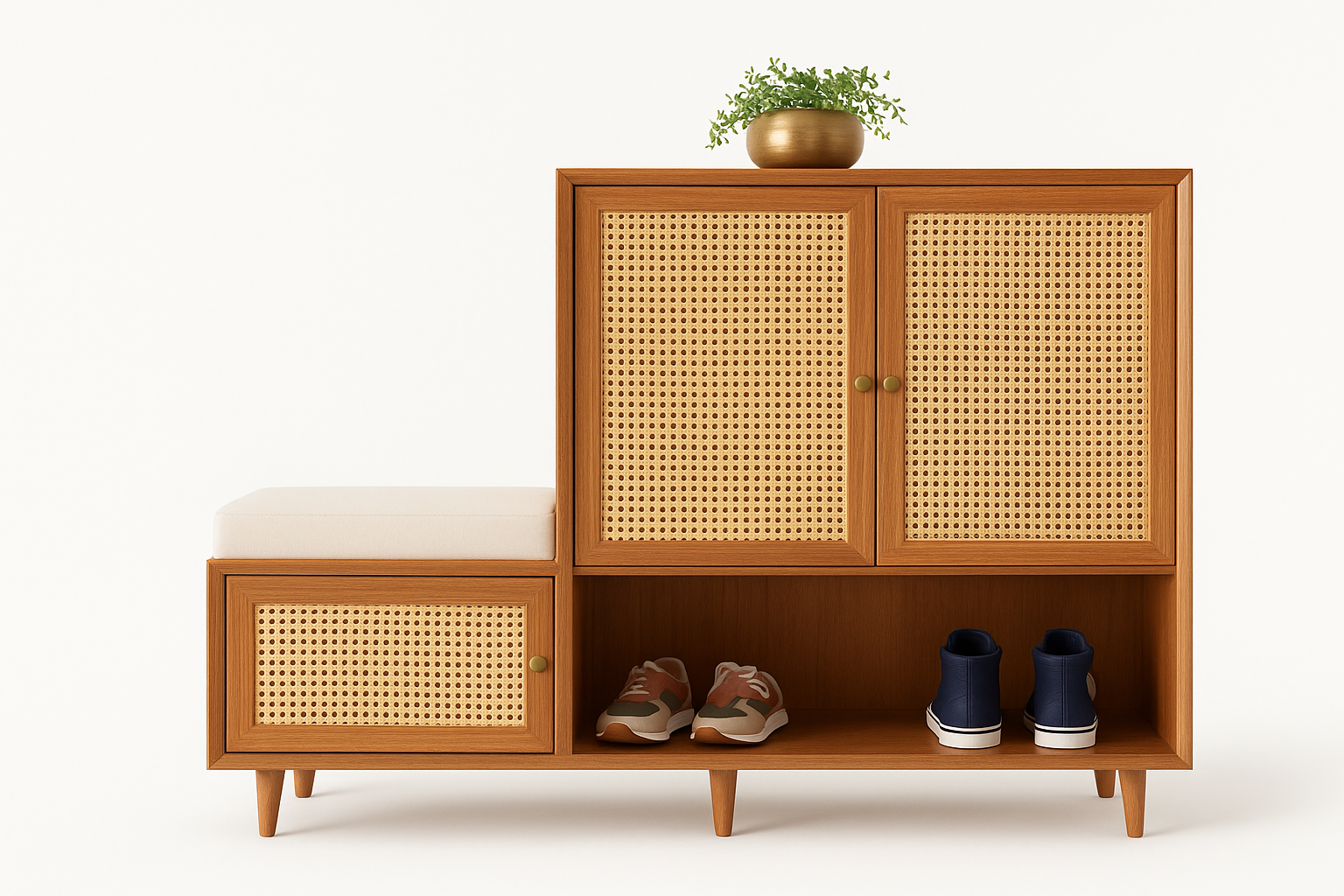 Maison Mère Cabinet Style Shoe Rack - Front View