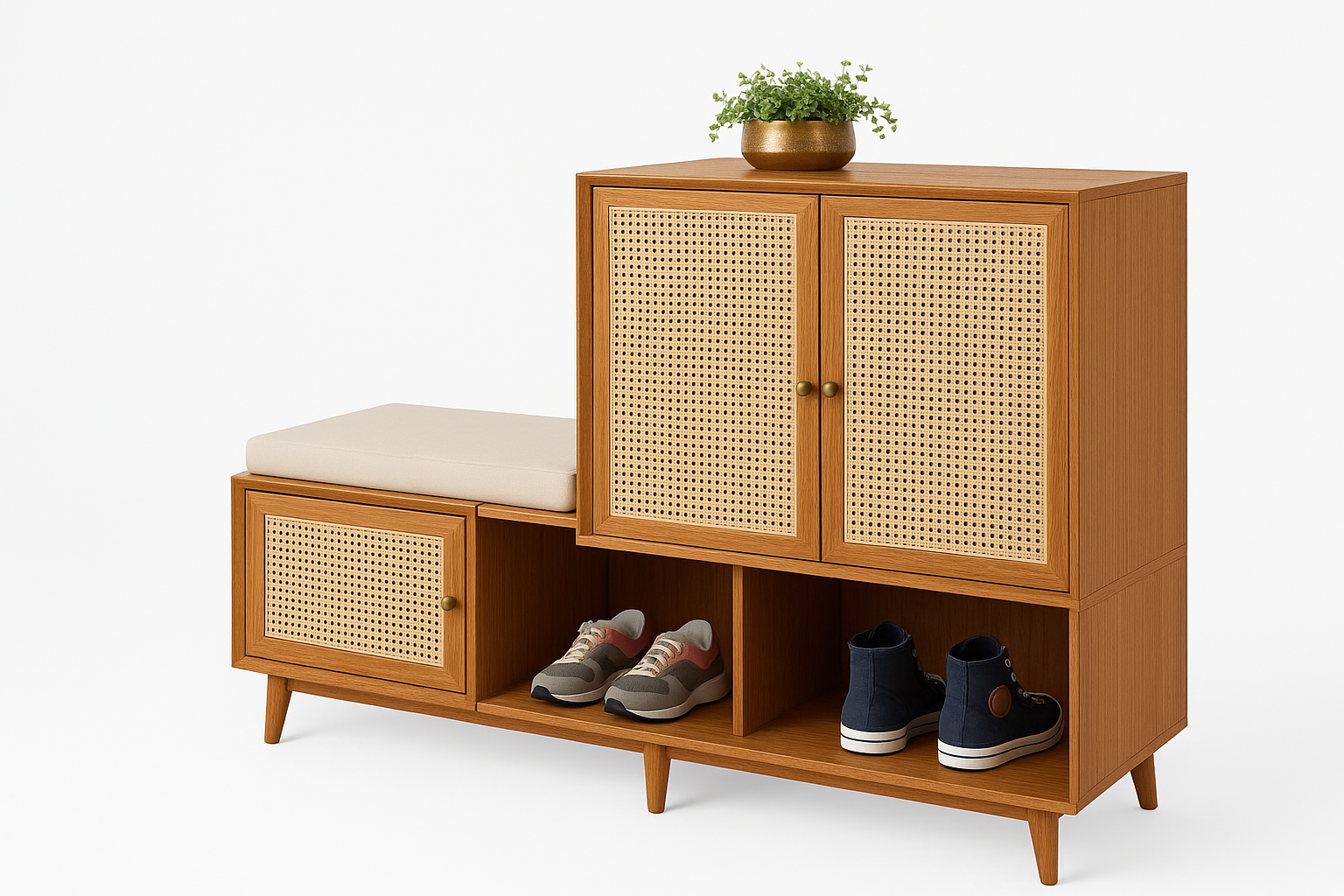 Maison Mère Cabinet Style Shoe Rack - Perspective View