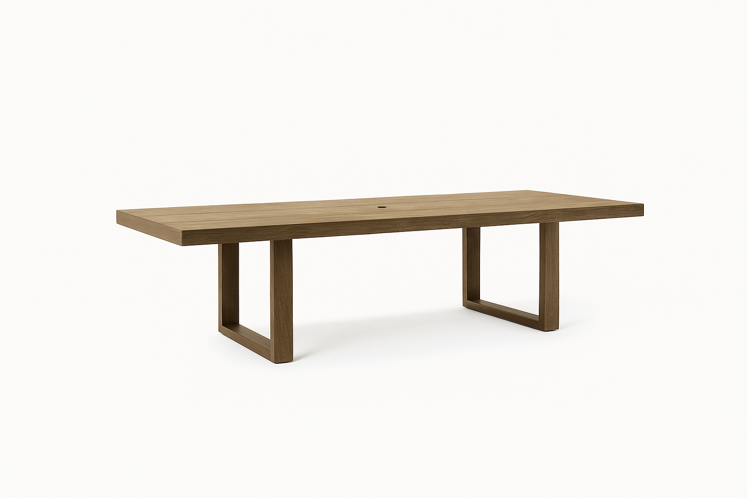 Mira 6-Seater Teak Table - Angled View