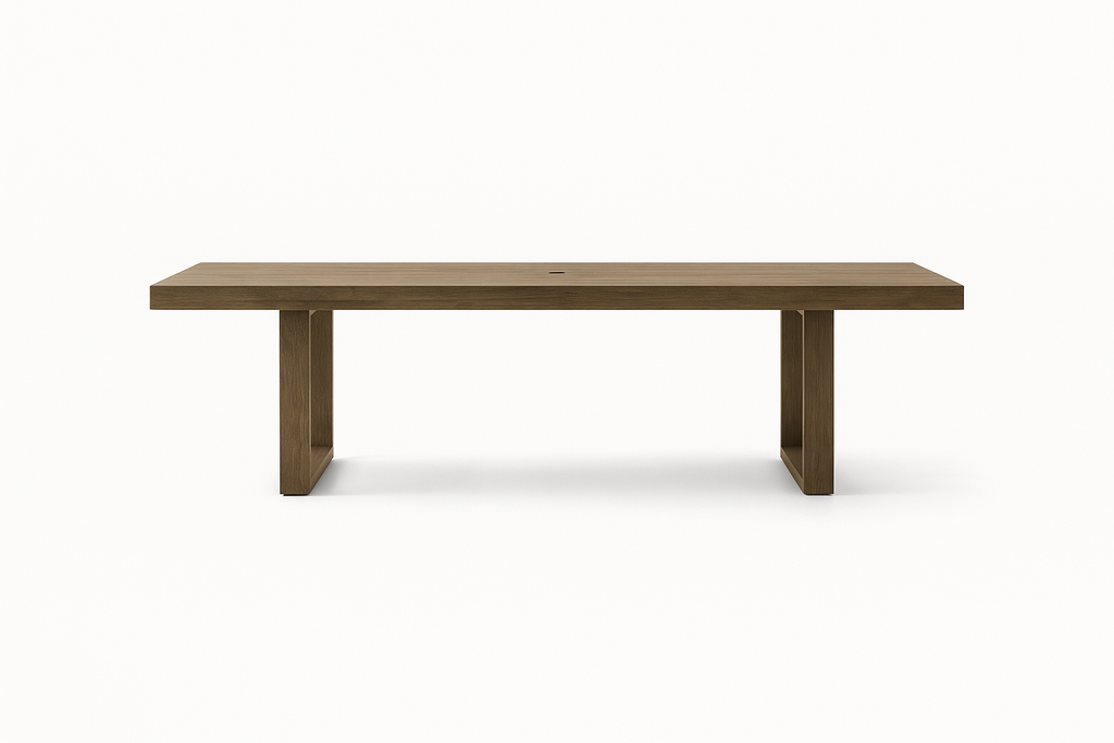 Mira 6-Seater Teak Table - Front View