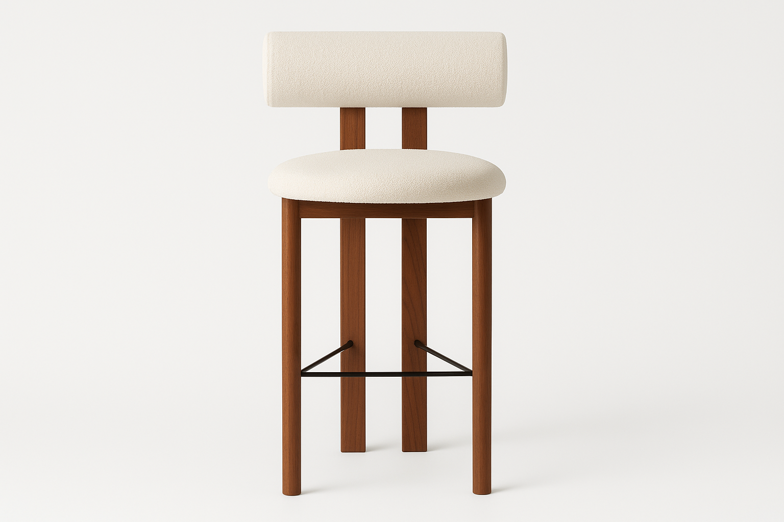 Noir Elegance Bar Chair - Front View