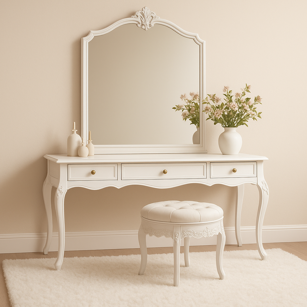 Nooré Vintage Dressing Vanity - Classic French Provincial