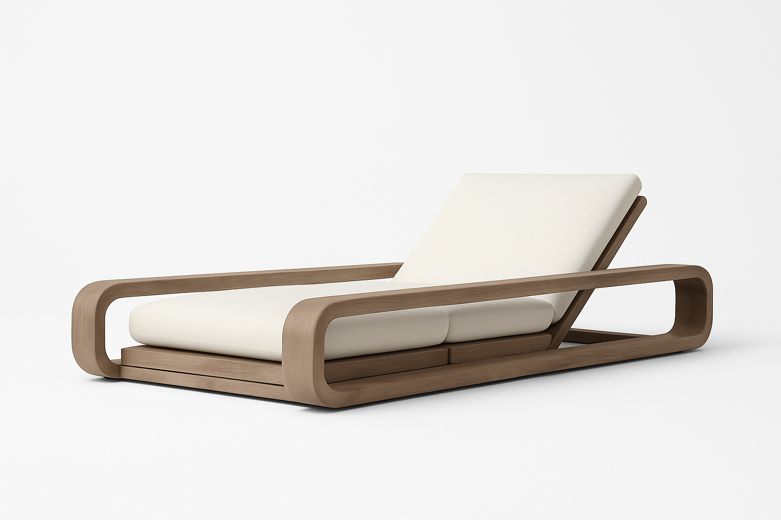 Outdoor Poolside Nova Resort Style Lounger - Angled View