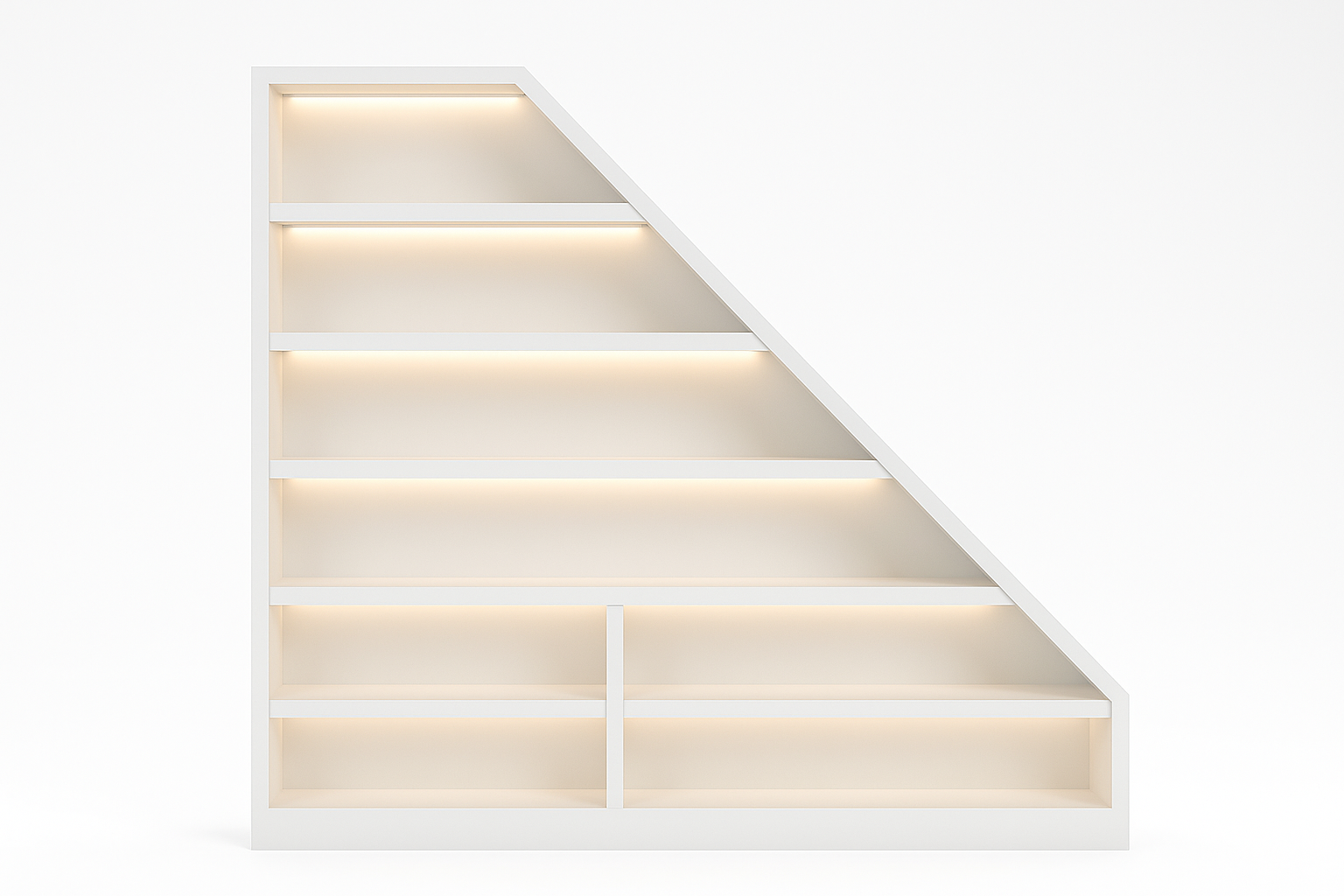 Perdue Premier Basic Shelves Under Stair Unit - Front View
