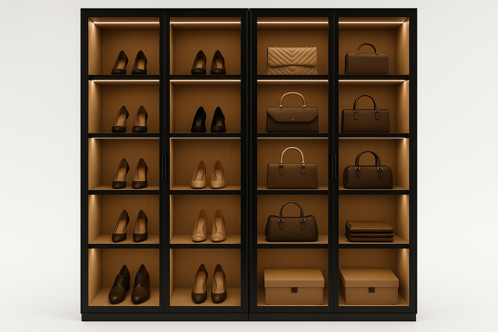 Perdue Premier Built-in Closet Shoe Rack - Front View