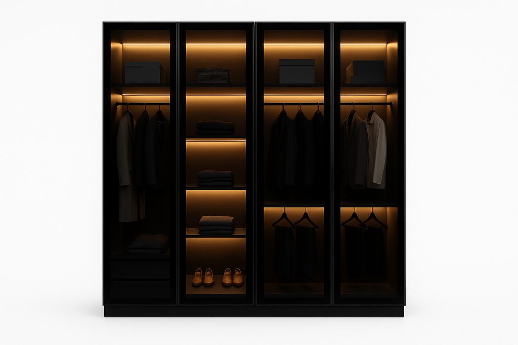 Perdue Premier Celestial Mirrored Wardrobe - Front View