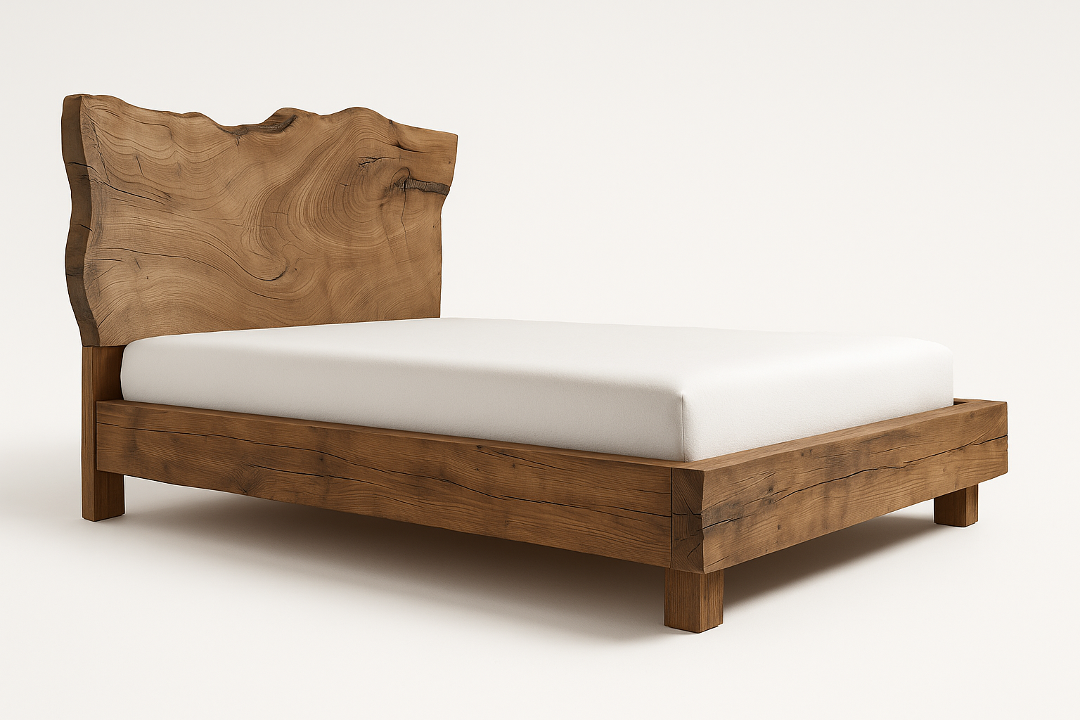Perdue Premier Reclaimed Bed Frame - Authentic Side View