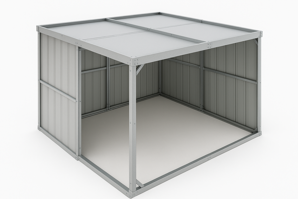 Premium Modular Storage System 2.5x2m Base Unit - Perspective View