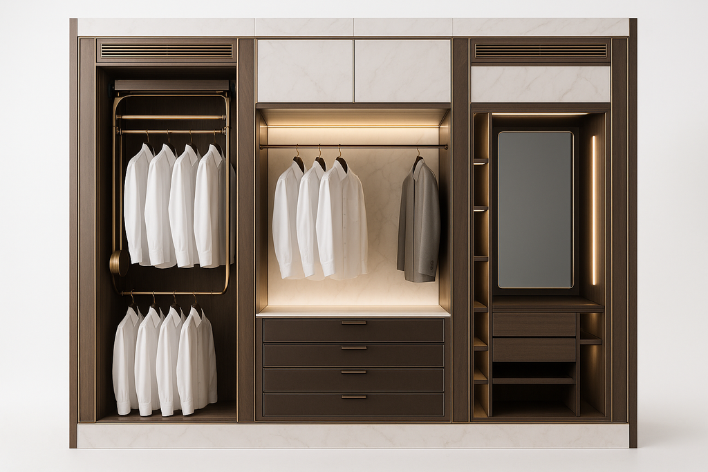 Ravé Built-in Wardrobe - Ultra-Luxury Front View