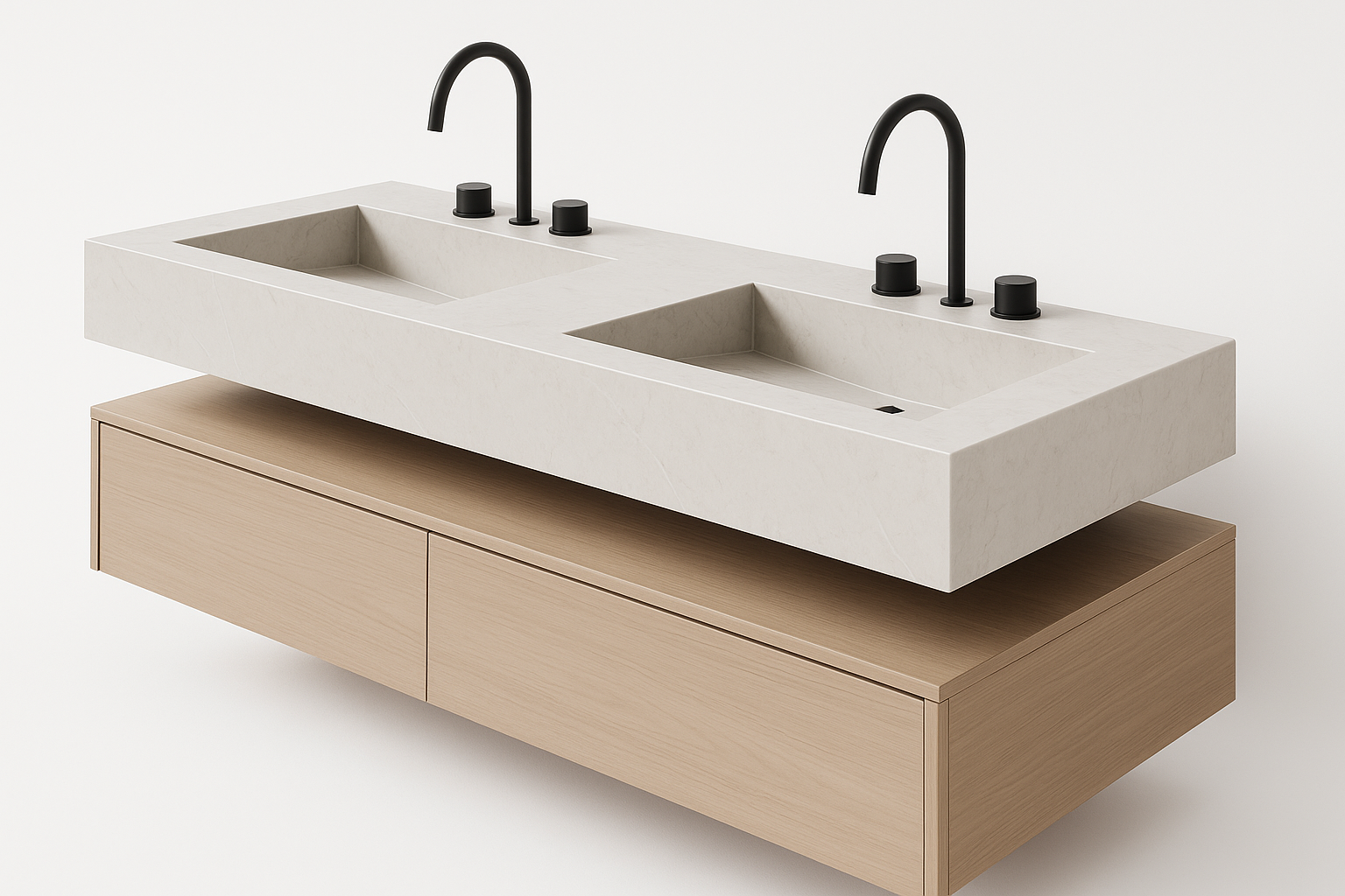 Ravé Marble Vanity - Perspective View