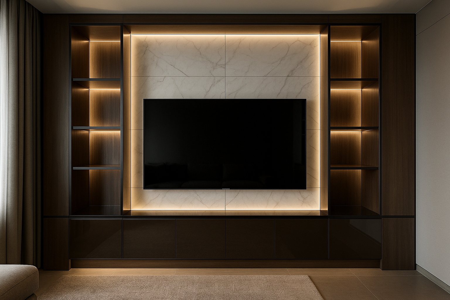 Ravé Smart Wall Unit - Luxury Floor-to-Ceiling Design