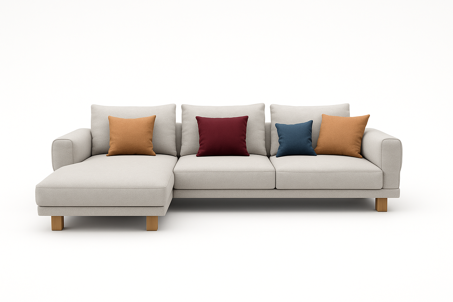 Sage L-Shape Sectional Sofa - Front View