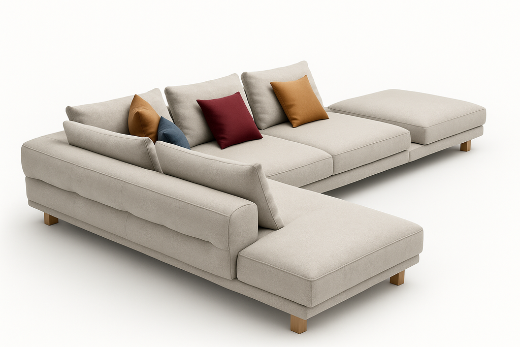 Sage L-Shape Sectional Sofa - Perspective View