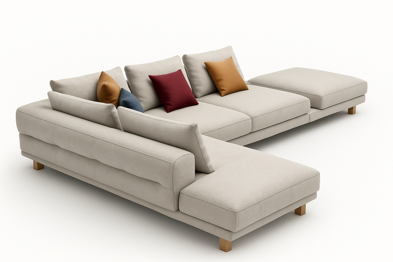 Sage L-Shape Sectional Sofa - Perspective View