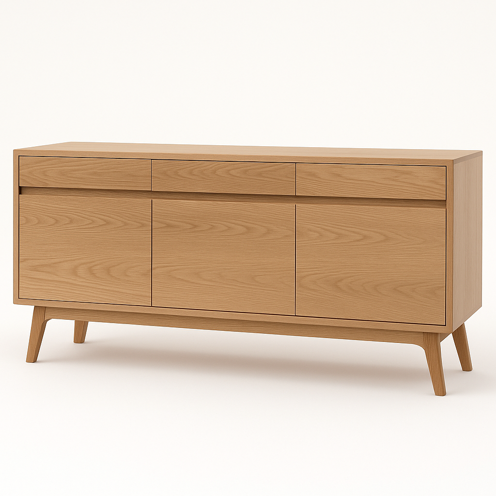 Sage Minimalist Wood Sideboard - Main View