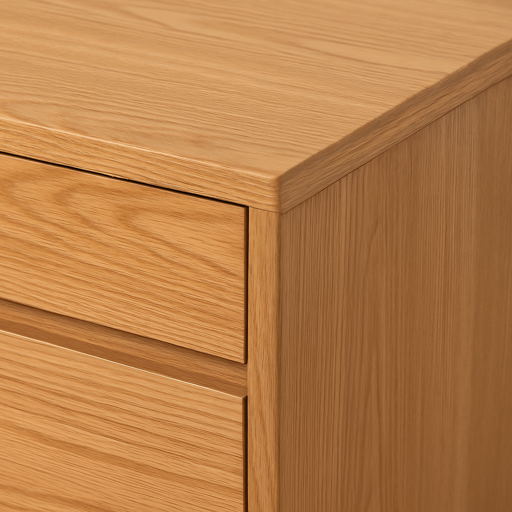 Sage Minimalist Wood Sideboard - Wood Grain Detail
