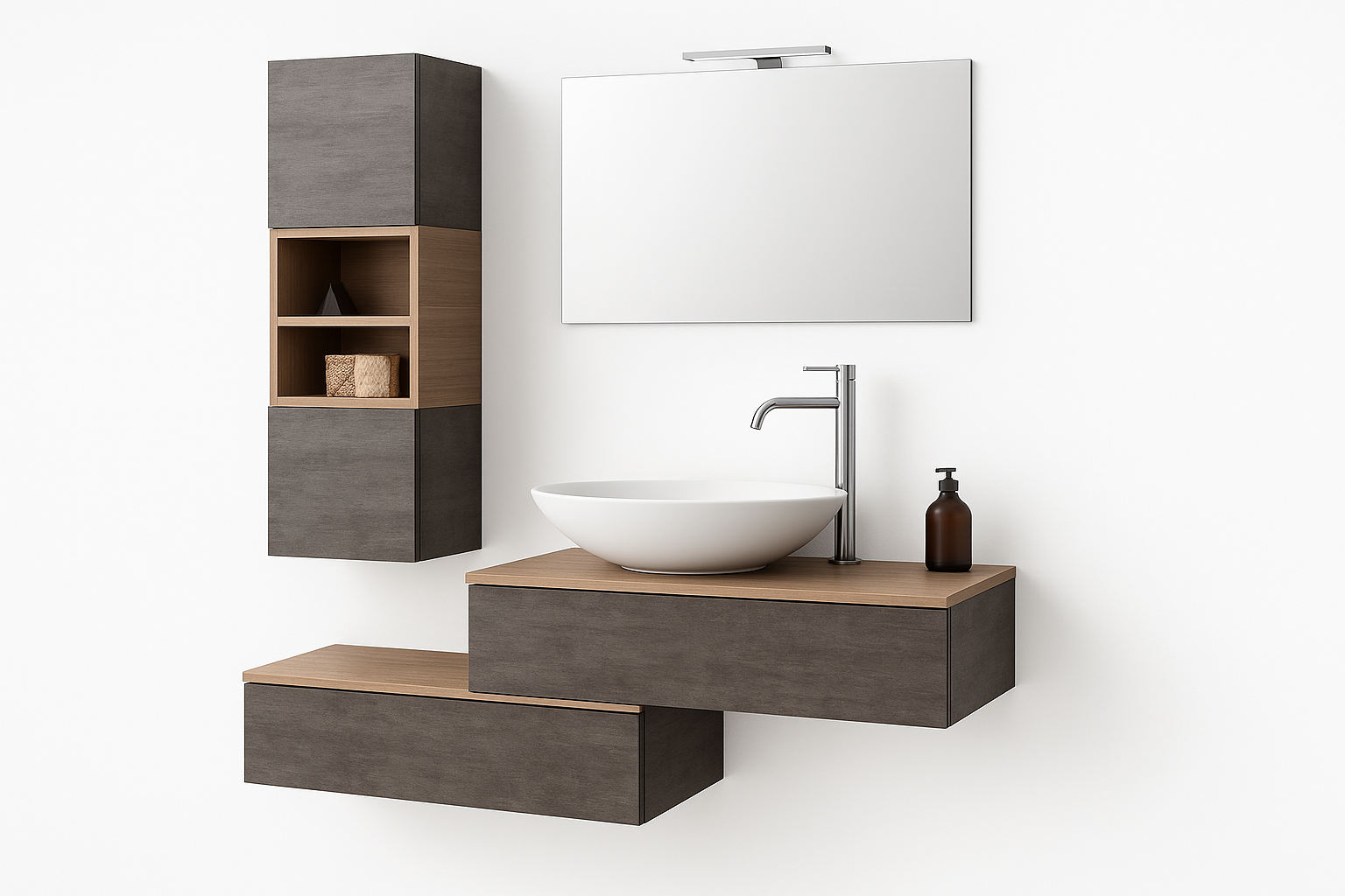 Sage Modular Vanity - Perspective View
