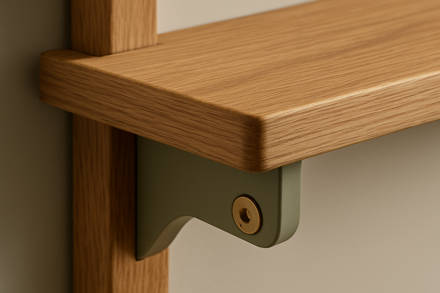 Sage Wall-Mounted Bookshelf - Detail Shot