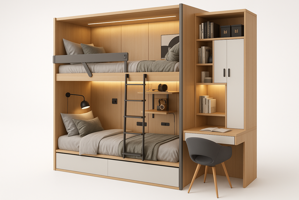 Side view of Atelier Sage Custom Loft Bed