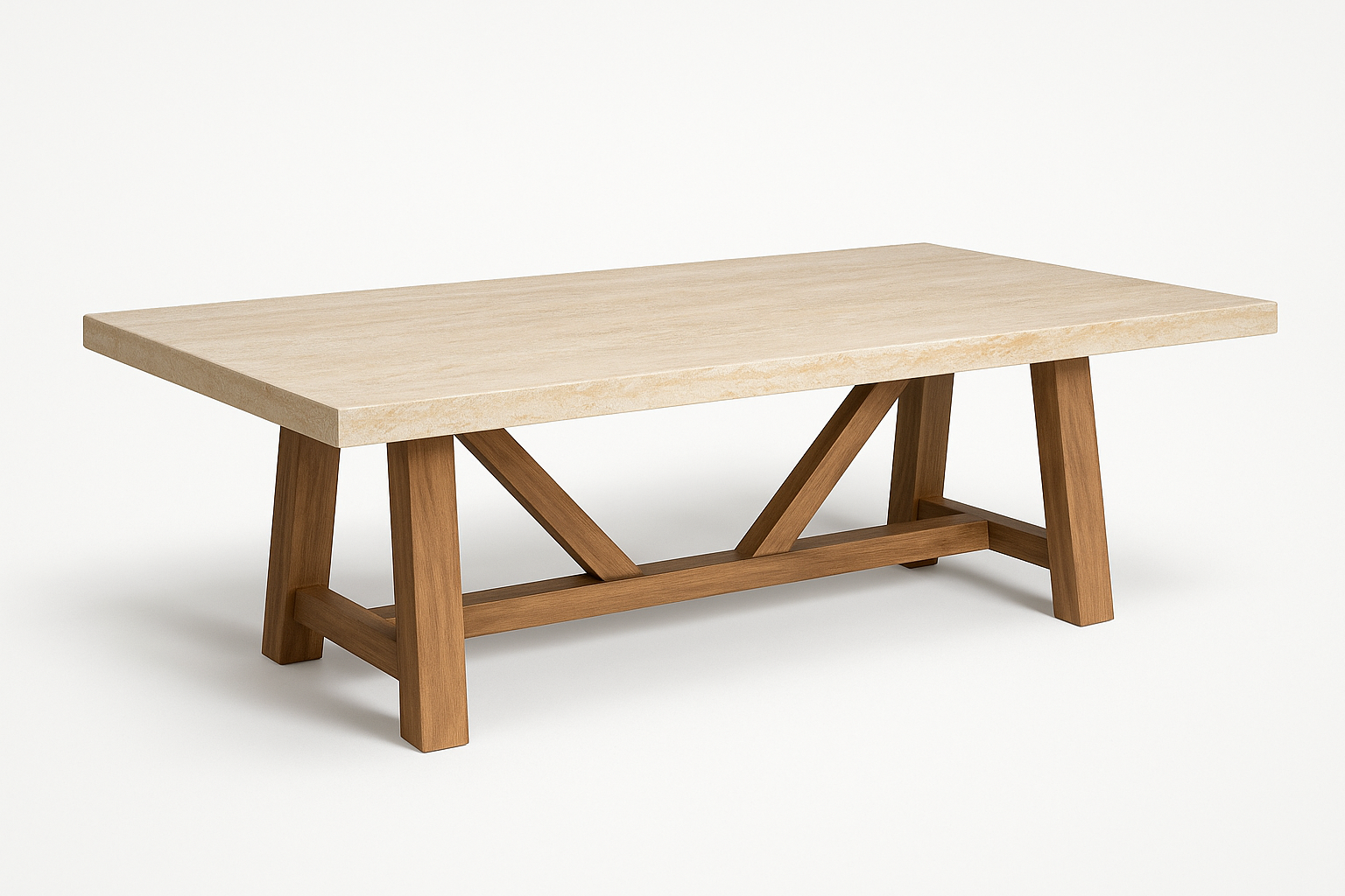 Side view of Atelier Sage Timeless Outdoor Stone Table