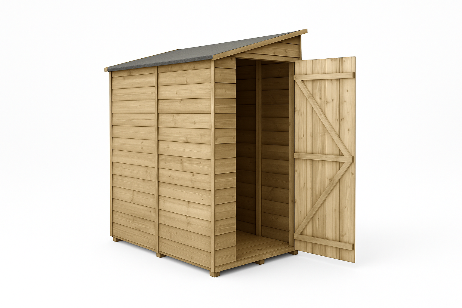 Side view of Compact Garden Shed 1.5x1.2m