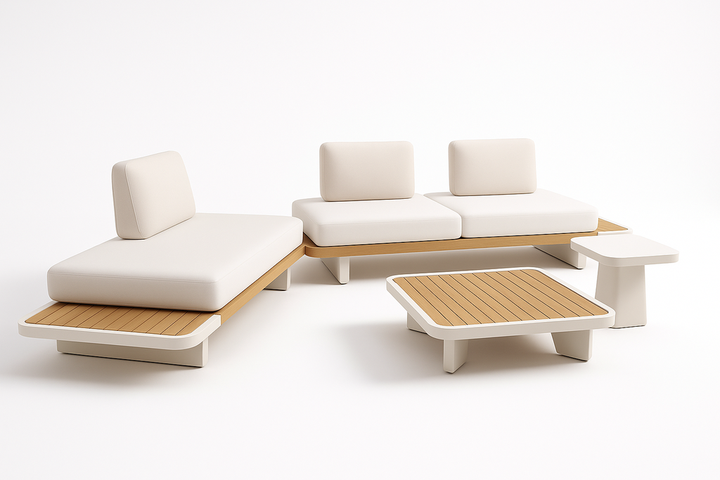 Side view of Flamme Dorée Sunset Sectional