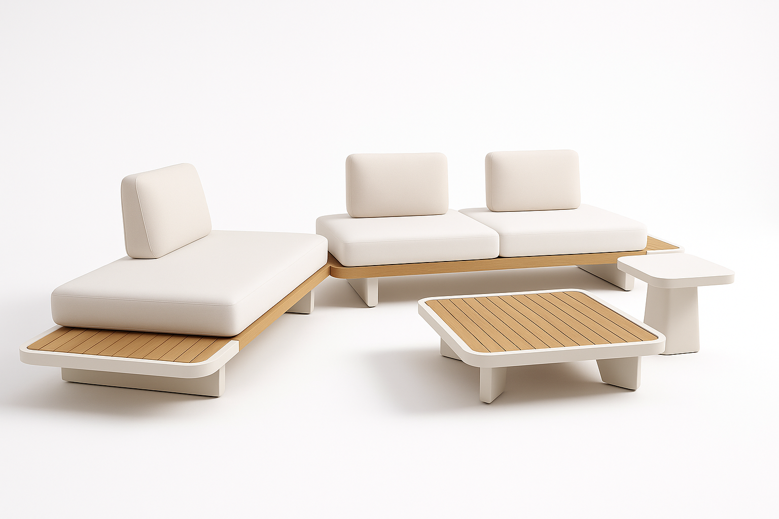 Side view of Flamme Dorée Sunset Sectional