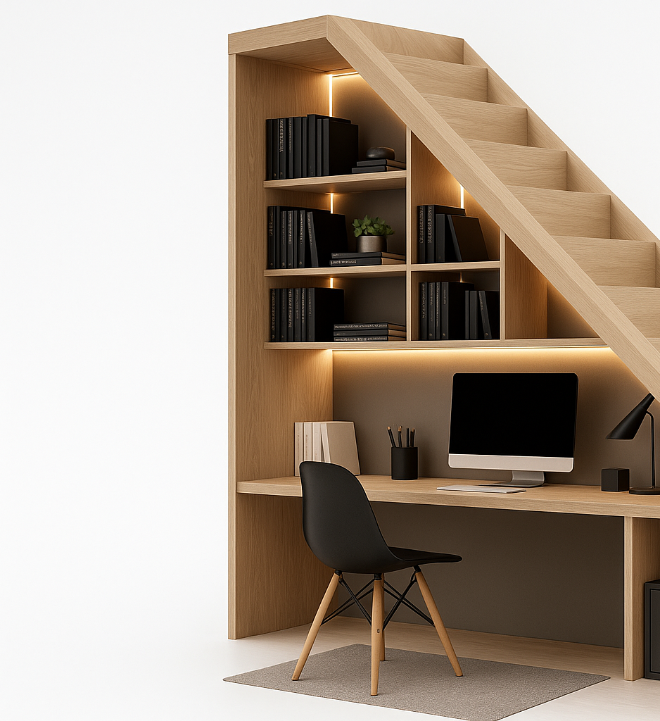 Side view of Maison Sage Multi-purpose Under Stair Unit