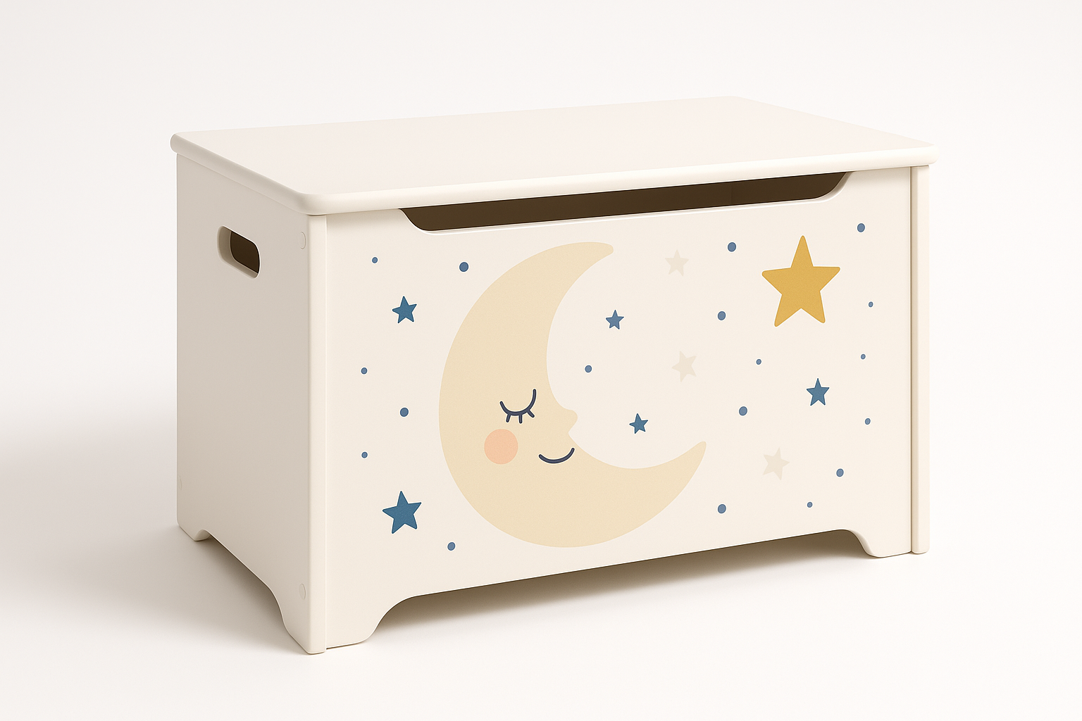 Side view of MoonCrate Toy Chest