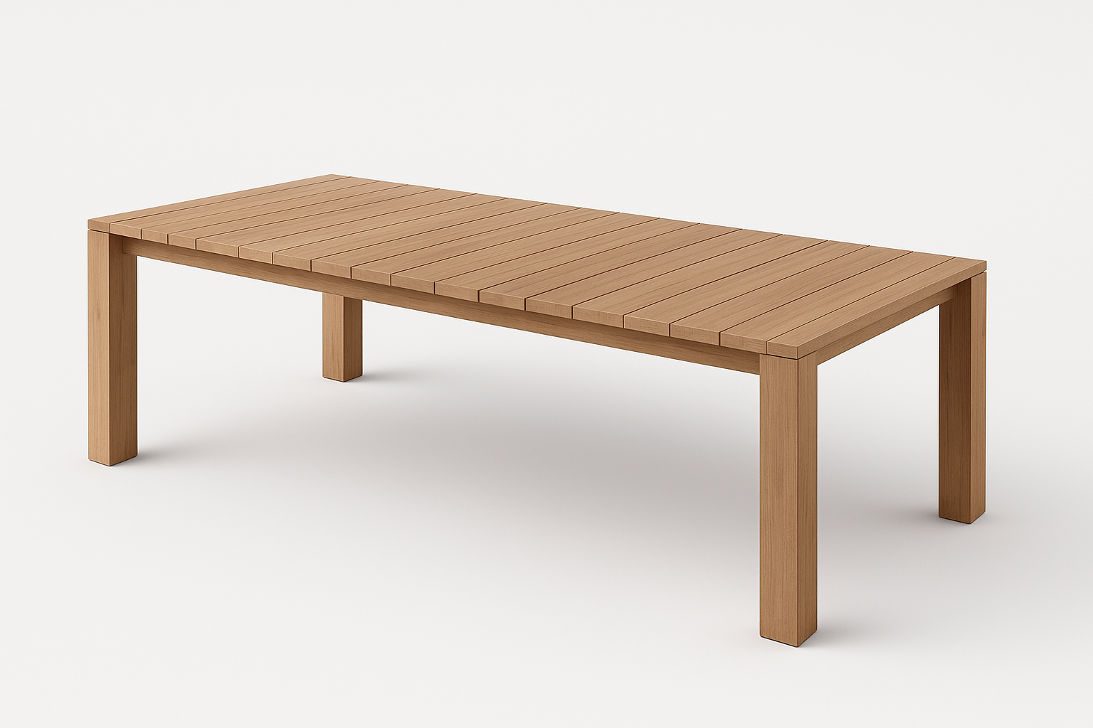 Side view of Nova Minimalist Outdoor Dining Table