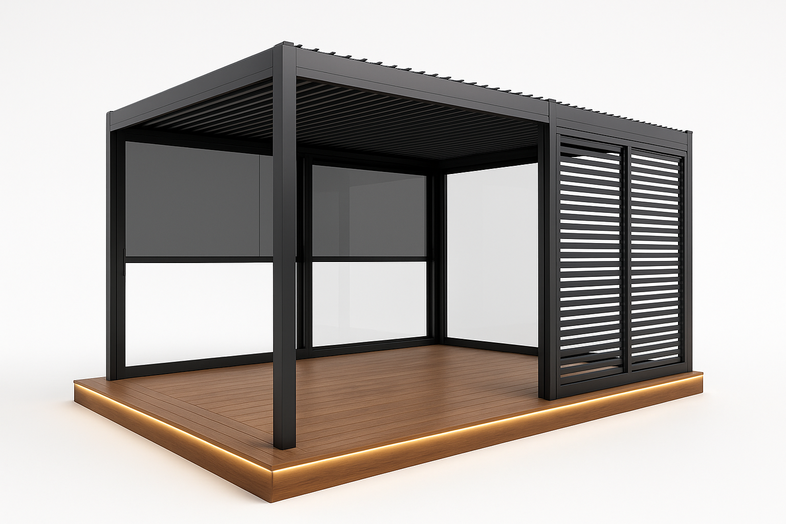 Side view of Nova Smart Motorized Pergola