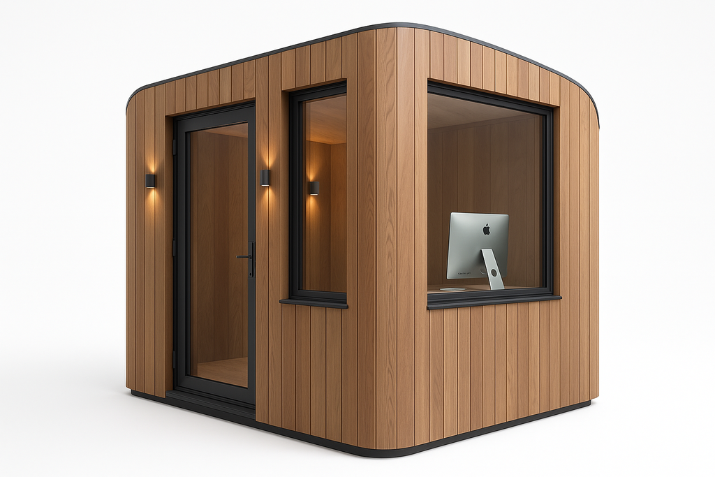 Side view of Perdue Premier Basic Pod Outdoor Office