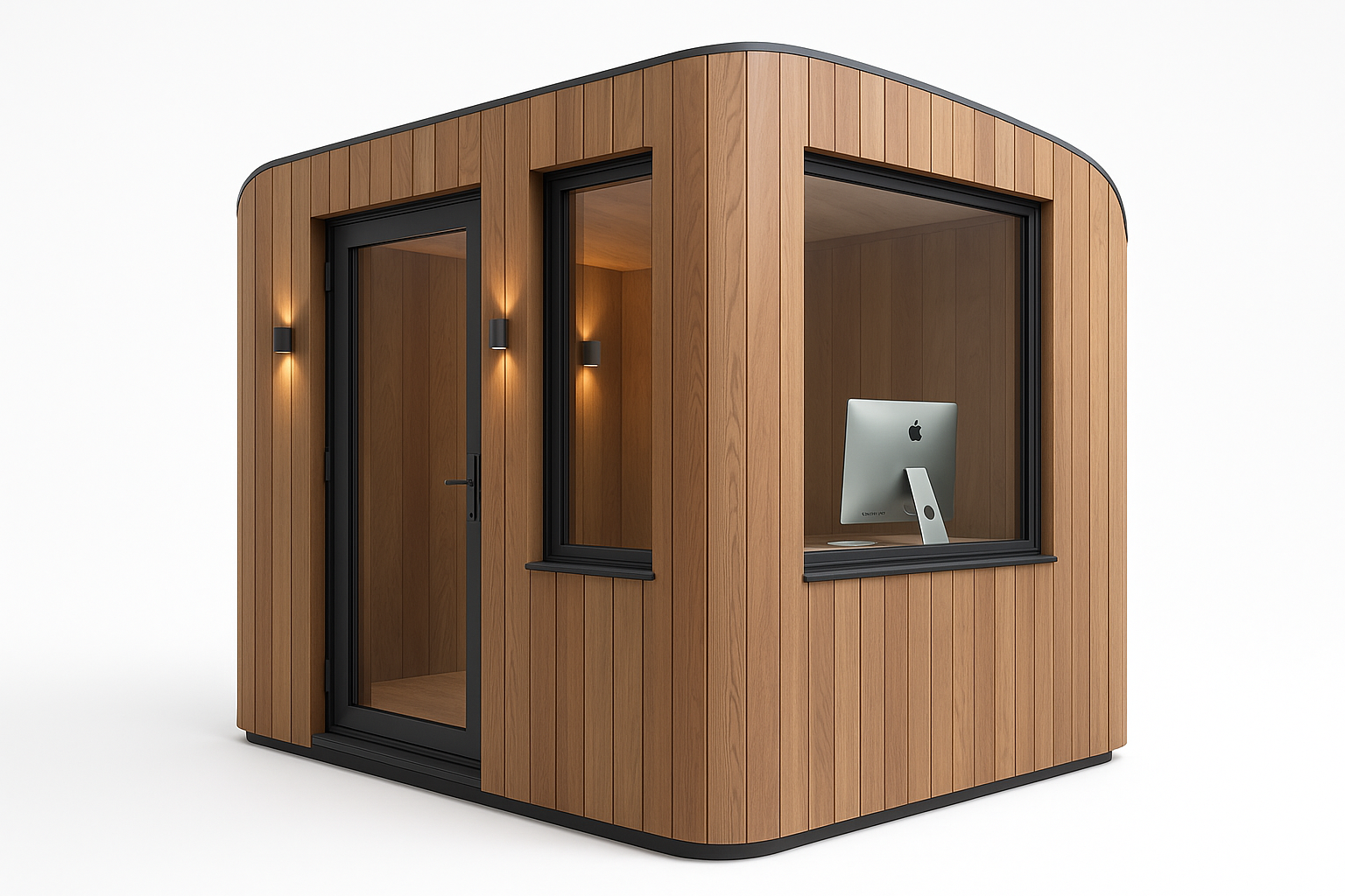 Side view of Perdue Premier Basic Pod Outdoor Office