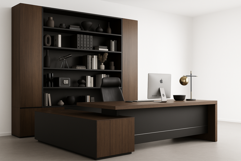 Side view of Perdue Premier Executive Office Setup