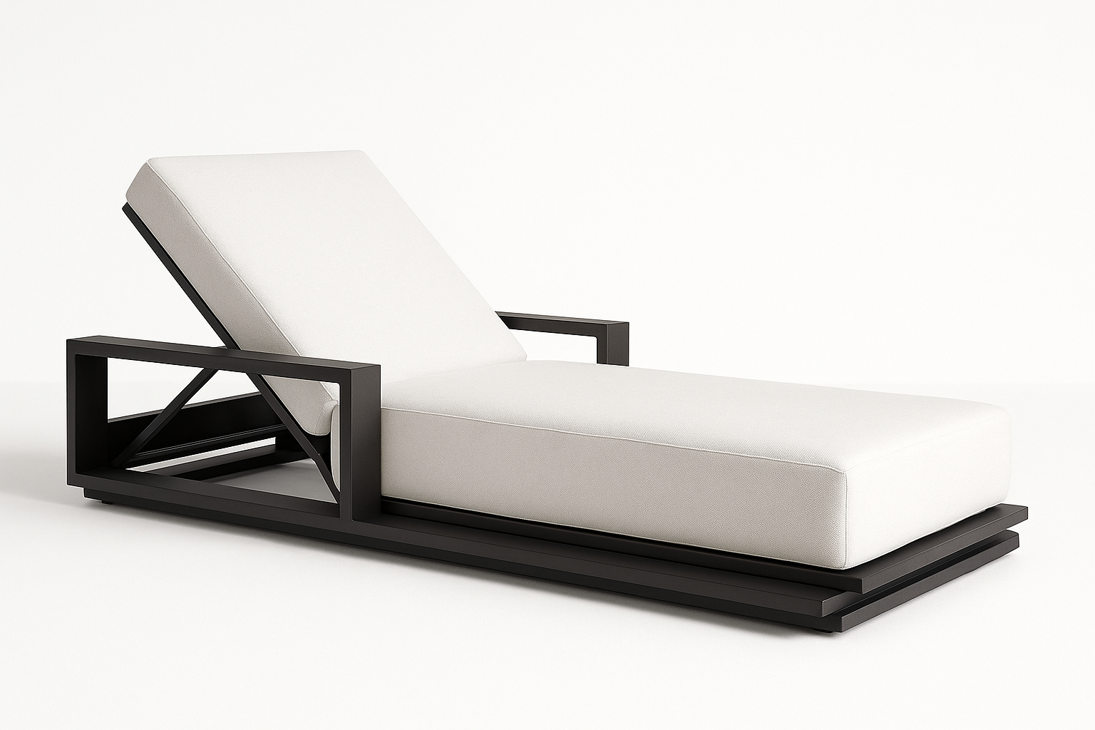 Solace Adjustable Luxury Poolside Lounger - Angled View