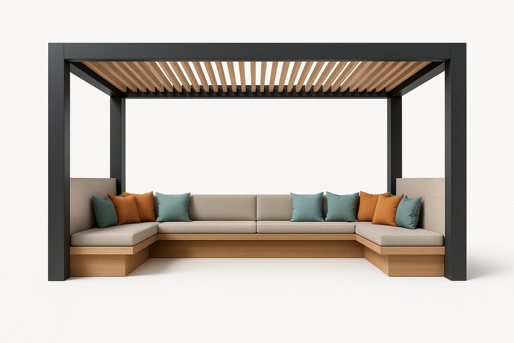 Solace Custom Design Pergola - Front View