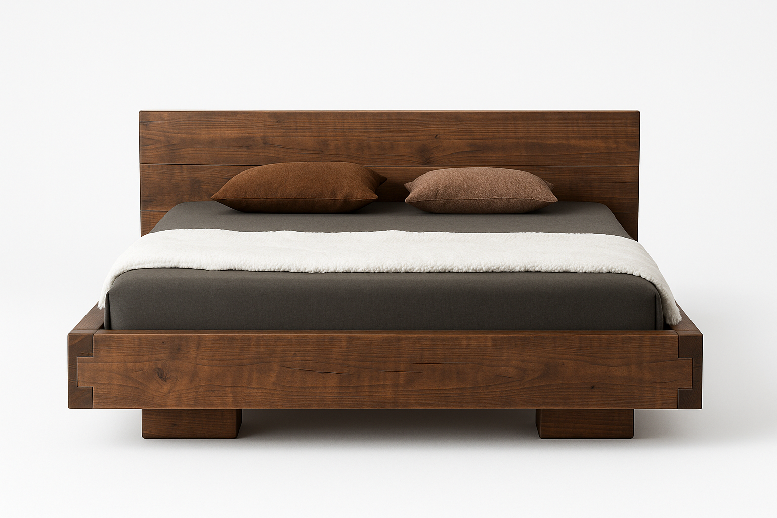 Solace Reclaimed Bed Frame - Front View